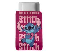 CARTOON Trapunta invernale per bambini Stitch Disney 160x250 cm piumone letto singolo coperta trapuntata morbida e calda in 100% Microfibra Poliestere 350 gsm