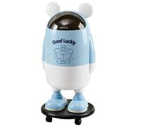 Cartoon Trash Can - Funny Garbage Bin ¦ Waste Bin for Home Bathroom Bedroom, Rolling Garbage Basket with Wheels Lid, Waste Basket, Trash Container for Living Room Office Hotel Dorm