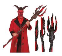 CARTOON Tridente rami smontabile 150 cm da assemblare accessorio diavolo per travestimenti e costumi di carnevale halloween feste a tema horror
