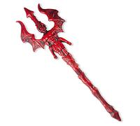 CARTOON Tridente rosso bastone 68 cm accessorio per travestimenti da diavolo demone halloween