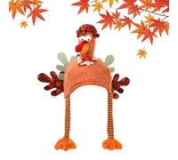 Cartoon Turkey Plush Hat, Ringraziamento Costume Hat & Turkey Long Legs Headwear, Fun Holiday Decoration for Family Parties, Festive Gatherings, Holiday Events, and Thanksgiving Fun