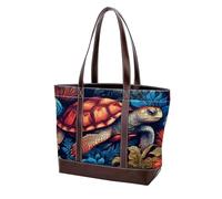 Cartoon Turtle-1055 Fashion Washed durevole borsa in pelle per le donne Top Handle Ladies Borse a tracolla con tasche cerniera