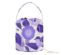 Cartoon Viola Mattina Gloria Fiori Uccelli Crochet Tote con Fori Uncinetto Caso Organizzatore per Ferro da maglia bulto para tejer