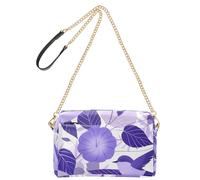 Cartoon Viola Mattina Gloria Fiori Uccelli Moda Piccola Crossbody Borse Vegan Borsa In Pelle Per Adolescenti Borse A Tracolla Impermeabile