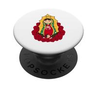 Cartoon Virgen María de Guadalupe Our Lady of Guadalupe PopSockets PopGrip Adesivo