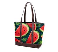 Cartoon Watermelon-68 Fashion Washed durevole borsa in pelle per le donne Top Handle Ladies Borse a tracolla con tasche cerniera
