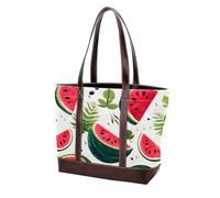 Cartoon Watermelon-74 Fashion Washed durevole borsa in pelle per le donne Top Handle Ladies Borse a tracolla con tasche cerniera