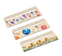 Cartoon Wooden Bookmark, 18 cm Reading Tracking Ruler, Interactive Educational Studying Tool, Fun Classroom Supply, Ideal for Kids, Students and School Reviewing Assistance