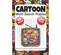 Cartoon Word Search Large Print Puzzle Book for Adults, Seniors & Teens: 50 Classic TV Favorites - Nostalgic Fun for All Ages | 6x9