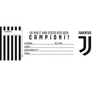 CARTOON WORLD Blocchetto da 20 Inviti per Compleanno Festa Juventus a