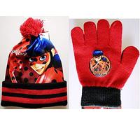CARTOON WORLD Fantastico Set Cappello e Guanti - Miraculous - Ladybug