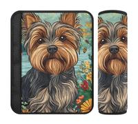 Cartoon Yorkshire Terrier Cani 2 Pack auto viaggio Essentials Stop cintura di sicurezza taglio nel collo per auto Protector para cinturón de carro