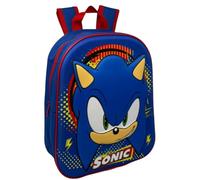 CARTOON Zaino Asilo 3D Sonic 32 cm con Spallacci Imbottiti in Poliestere