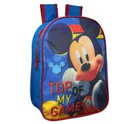 CARTOON Zaino Asilo Mickey Mouse, Disney, Topolino, Borsa, Scuola, Tempo Libero, Passeggio, Mare, 28 x 22 x 10 cm, Blu - 1000E281405