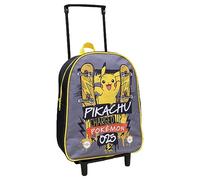 CARTOON Zaino asilo trolley P1kachu, per Pokemon, borsa per la scuola con manico allungabile, tempo libero, zainetto per bambini