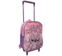 CARTOON Zaino con trolley Angel Disney borsa per la scuola asilo materna zainetto 28 cm con ruote e manico allungabile