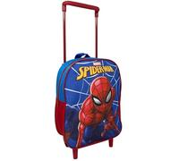 CARTOON Zaino con trolley Marvel Spiderman borsa per la scuola asilo materna zainetto 28 cm con ruote e manico allungabile