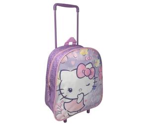 CARTOON Zaino Trolley Hello Kitty Sanrio 28 cm con Maniglia Estensibile