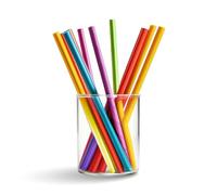 Cartospedìa - 200 Cannucce Cocktail Compostabili, Colorate | Larghe Ø 8 mm, Lunghe 15 cm | Cannucce per Bubble Tea, Feste, Bar | CPLA rigido vegetale riutilizzabile