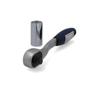 Cartrend 10436 Cricchetto Reversibile con Bussola Universale da 7 a 19 mm con Leva di commutazione Soft Grip, Portata Fino a 300 NM, 9,5 mm