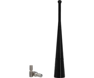 Cartrend 10505 - Asta per Antenna in Alluminio con Adattatore filettato per Tutti i Comuni attacchi per Tetto, 10 cm, Colore: Nero
