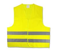 Cartrend 50130 Gilet ad alta visibilità, taglia XL, DIN EN 20471 in pratica borsa di tessuto con chiusura lampo, giallo