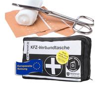 Cartrend 7730043 - Cassetta pronto soccorso, a norma DIN 13164, con norme di primo soccorso, colore: Nero