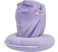 cartrend Cuscino cervicale Hero con Piacevole Imbottitura in Memory Foam, Design colorato per Bambini, Fodera Rimovibile, con Cappuccio, 1 Pezzo Lilla