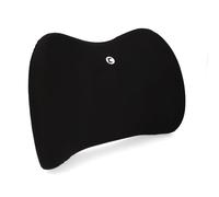 cartrend Cuscino lombare in memory foam, cuscino ergonomico per auto, ufficio e viaggi, traspirante, fodera rimovibile, supporto per una seduta sana, 1 pezzo, nero