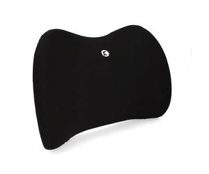 cartrend Cuscino lombare in memory foam, cuscino ergonomico per auto, ufficio e viaggi, traspirante, fodera rimovibile, supporto per una seduta sana, 1 pezzo, nero