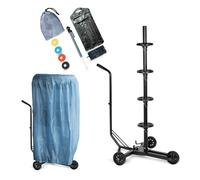 cartrend Mattoni per cerchioni, albero del cerchione mobile con copertura di protezione per pneumatici, fino a 255 mm di larghezza, rivestimenti per proteggere i cerchioni