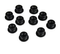 CARTREND Unitec 10360 - Set di 8 Bottoni fermacorda in plastica per rimorchi, Colore: Nero