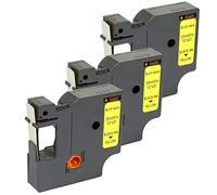 Cartridges Kingdom 3 Compatibile Nastro per Dymo D1 45018 (12mm x 7m) Nero su Giallo