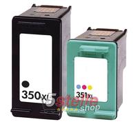 CARTUCCE 350+351 XL PER HP PHOTOSMART C4400 C4424 C4472 C4480 C4485 C4524 C4580