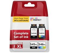 Cartucce 545 546 Compatibili con Canon 545 546, PG-545XL CL-546XL Compatibili con Canon Pixma Cartuccia 545-546 TS3350 MG2450 MG2550 MG2550S MG2555 MG2555S MG2950 MX495 TS3100 (Nero e Colore)