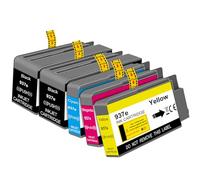 Cartucce 937XL (con chip) compatibili con HP 937e 937 XL per HP OfficeJet 9110b 9130b 9120b 9117b 9720 9730 (2 Nero Ciano Magenta Giallo)