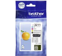 Cartucce combo pack Brother Originale LC-3211 VALDR Ciano, Magenta, Giallo,