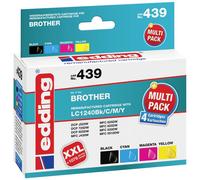 Cartucce combo pack Edding Compatibile sostituisce Brother LC1240BK/C/M/Y Nero,