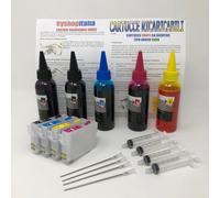 CARTUCCE COMPATIBILI + 500ML INCHIOSTRO PER EPSON S20 S21 SX100 TIPO TO711 714