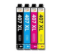 Cartucce Compatibili con Epson 407 407 XL per Epson Workforce Pro WF-4745 WF-4745DTWF, 1 Nere, 1 Ciano, 1 Magenta, 1 Giallo (4)