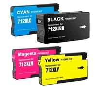 CARTUCCE COMPATIBILI HP 712 3ED70A 3ED71A 3ED67A 3ED68A 3ED69A INCHIOSTRO PER ST