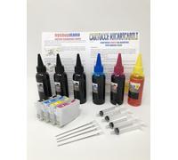 CARTUCCE COMPATIBILI ORIGINALI INKJET + 600ml INCHIOSTRO PER EPSON XP-435