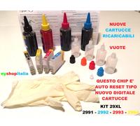 CARTUCCE COMPATIBILI ORIGINALI INKJET VUOTE + 400ML COLORI PER EPSON XP 342 345
