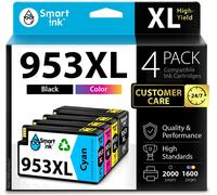 Cartucce Compatibili per HP 953XL 953 (4 Pack) con tecnologia chip avanzata da