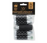 Peaty's Confezione di Ricarica Cartuccia CO2 per Bici - Set 5 Bombolette CO2 Filettate da 16 g con Custodia Antigelo, Pompa Bici con Design Unico a Base Chiusa, Adatto per Bicicletta MTB, Strada e XC