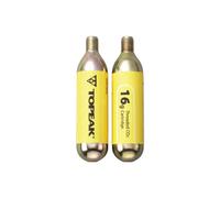 Cartucce di Co2 Topeak Cartridge 16g Threated 2 pieces Giallo