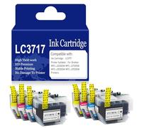 Cartucce di inchiostro ad alta capacità LC3717 compatibili LC3717BK LC3717C LC3717M LC3717Y per Brother Cartuccia di inchiostro MFC-J2330DW MFC-J2730DW MFC-J3530DW,Ink Cartridge-LC3717 (8 Pack)