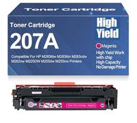 Cartucce di toner 207A Nero Giallo Magenta Ciano ad alta capacità W2210A W2211A W2212A W2213A compatibili per HP M283fdw M283fdn M283cdw M282nw M225DW M255dw M255nw,Magenta-207A