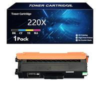 Cartucce di Toner 220X W2200X di Ricambio per HP 220X 220A W2200X W2201X W2202X W2203X Compatibili per HP Color LaserJet Pro MFP 4302fdw 4302dw 4202dw 4302fdn 4202dn 4302dn,BK-1 Pack