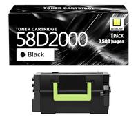 Cartucce di Toner 58D2000, 58D2H00, 58D2X00, 58D2U00 Compatibili per Lexmark - Per MS823, MS825, MX822, MS725, MX725, MS826, MX826 con Chip